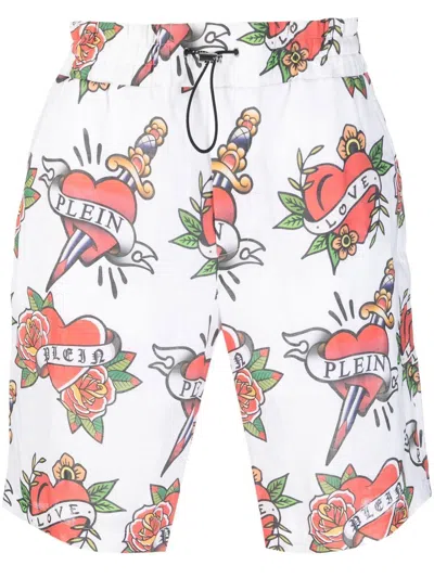 Philipp Plein Love Shorts In White