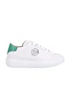 Philipp Plein Low Lace-up Sneakers In White