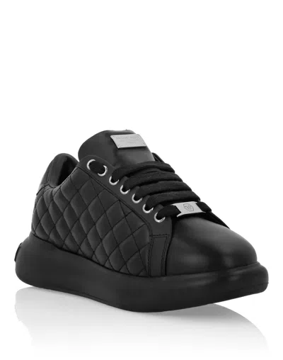 Philipp Plein Low Top Sneakers Matelasse In Black