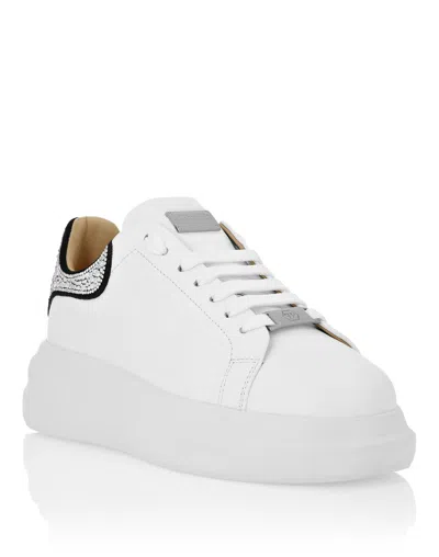 Philipp Plein Low Top Sneakers Monogram Strass In Multi