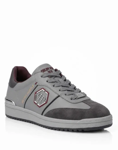 Philipp Plein Low Top Sneakers Retro Hustle Bicolor Unisex In Gray