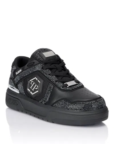 Philipp Plein Low-top Sneakers Sk8r Strass In Black