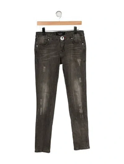 Pre-owned Philipp Plein Low-rise Skinny Leg Jeans In Green