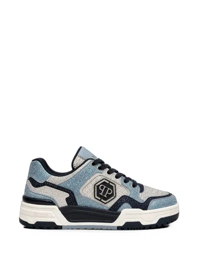Philipp Plein Low-top Predator V2 Strass Sneakers In Blue