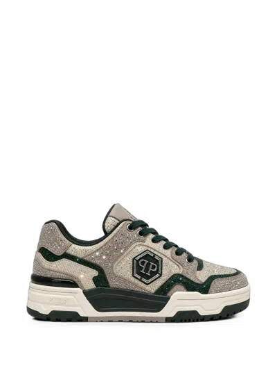 Philipp Plein Low-top Predator V2 Strass Sneakers In Multi