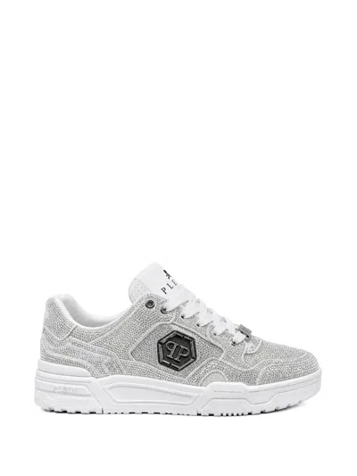 Philipp Plein Low-top Predator V2 Strass Sneakers In Gray