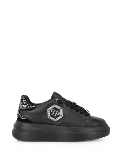 Philipp Plein Low-top Sneakers Megastar Strass In Black