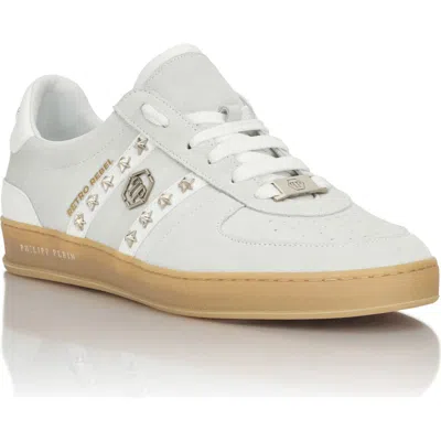 Philipp Plein Low-top Sneakers Retro Rebel Leather Unisex In White