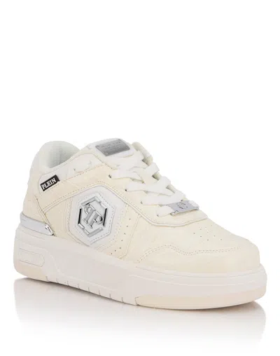 Philipp Plein Low-top Sneakers Sk8r Plein Cocco In White