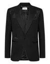Philipp Plein Lurex Blazer Lord Fit Sartorial In Black
