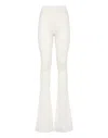 Philipp Plein Monogram Lurex Knitted Trousers In White