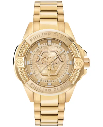 Philipp Plein Majesty Men's Ip Yellow Gold Stainless Steel Bracelet Watch 45mm