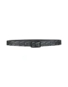 Philipp Plein Man Belt Black Size 43.5 Leather