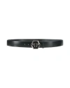 Philipp Plein Man Belt Black Size 43.5 Leather In Black