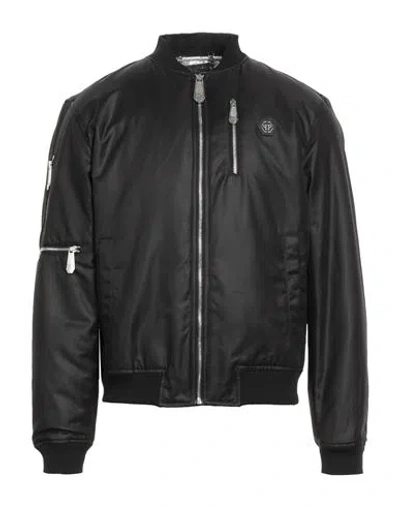 Philipp Plein Man Jacket Black Size Xl Polyester