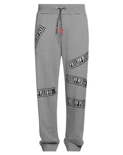 Philipp Plein Man Pants Grey Size 4xl Cotton, Polyester