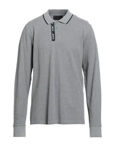 Philipp Plein Man Polo Shirt Grey Size Xxl Cotton In Gray