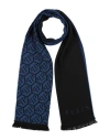 Philipp Plein Man Scarf Azure Size - Wool, Acrylic In Blue