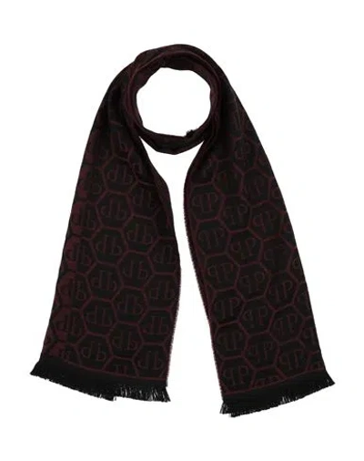 Philipp Plein Man Scarf Burgundy Size - Wool, Acrylic In Red