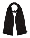 Philipp Plein Man Scarf Dark Brown Size - Wool, Acrylic