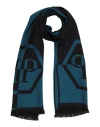 Philipp Plein Man Scarf Deep Teal Size - Wool, Acrylic In Green