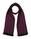 Philipp Plein Man Scarf Mauve Size - Wool, Acrylic In Purple
