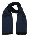 Philipp Plein Man Scarf Navy Size - Wool, Acrylic In Navy Blue