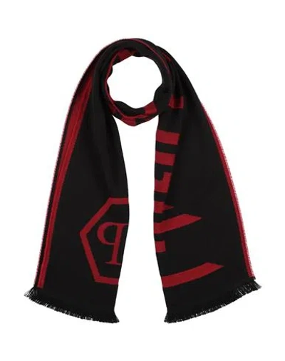 Philipp Plein Man Scarf Red Size - Wool, Acrylic