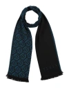 Philipp Plein Man Scarf Turquoise Size - Wool, Acrylic In Blue