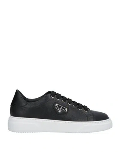 PHILIPP PLEIN PHILIPP PLEIN MAN SNEAKERS BLACK SIZE 5 LEATHER