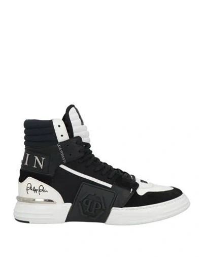 Philipp Plein Man Sneakers Black Size 7 Leather, Textile Fibers