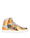 Philipp Plein Man Sneakers Copper Size 9 Leather In Orange