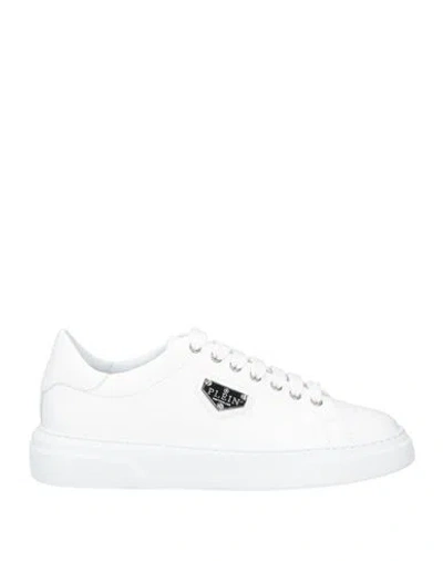 PHILIPP PLEIN PHILIPP PLEIN MAN SNEAKERS WHITE SIZE 5 LEATHER
