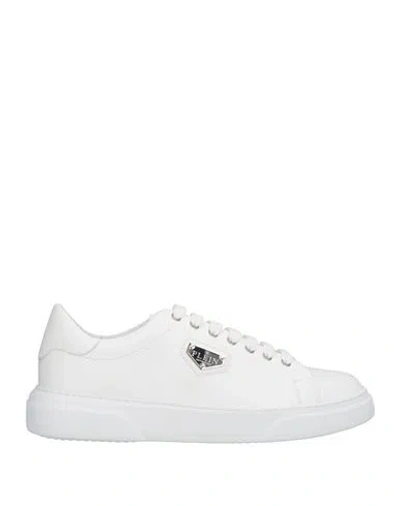 PHILIPP PLEIN PHILIPP PLEIN MAN SNEAKERS WHITE SIZE 6 LEATHER