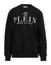 Philipp Plein Logo-print Ribbed-knit Sweatshirt In Black