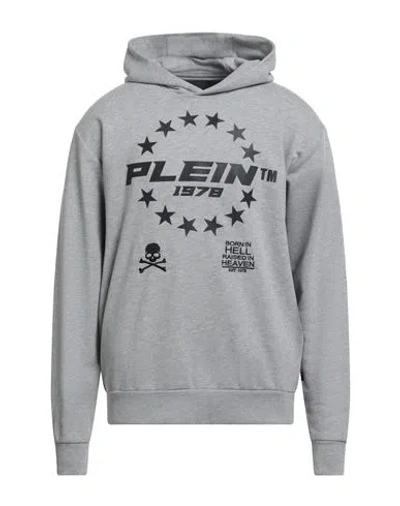 Philipp Plein Man Sweatshirt Grey Size L Cotton In Gray