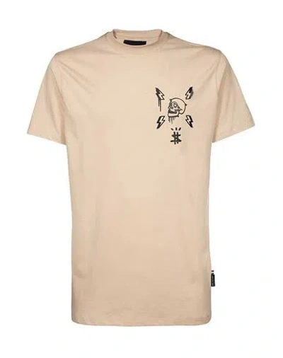 Philipp Plein Man T-shirt Beige Size Xxl Cotton