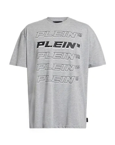 Philipp Plein Man T-shirt Grey Size Xxxl Polyester, Cotton In Gray