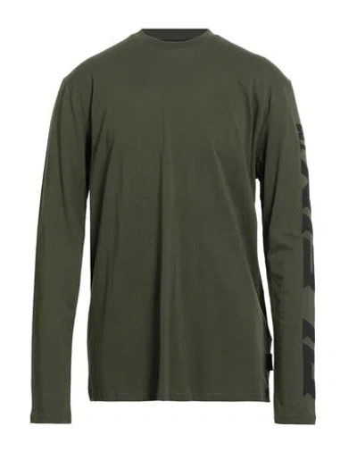 Philipp Plein Man T-shirt Military Green Size L Cotton