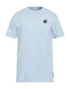 Philipp Plein Man T-shirt Sky Blue Size L Cotton