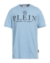 Philipp Plein Man T-shirt Sky Blue Size Xl Cotton