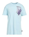 Philipp Plein Man T-shirt Sky Blue Size Xxl Cotton