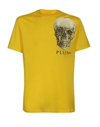 Philipp Plein Man T-shirt Yellow Size Xl Cotton