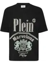 Philipp Plein Jersey T-shirt Man Fit Round Neck Ss Marvelous In Schwarz