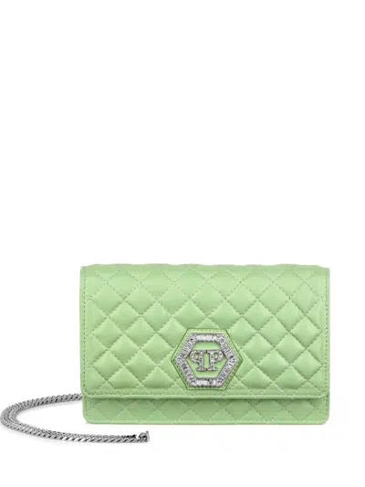 Philipp Plein Matelassé Mini Bag In Green