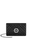 Philipp Plein Matelasse Shoulder Mini Bag In Black