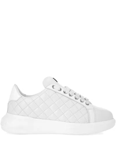 Philipp Plein Matelassé Sneakers In White