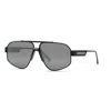 Philipp Plein Matte Black Titanium Sunglasses In Gray