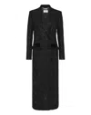Philipp Plein Monogram Crystal Double-breasted Coat In Black