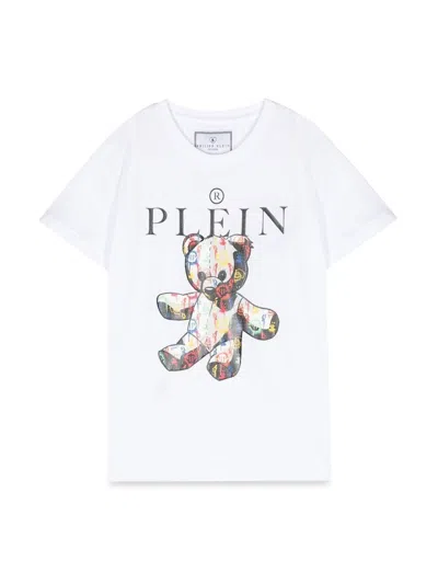 Philipp Plein Maxi T-shirt Bear For Boys In White